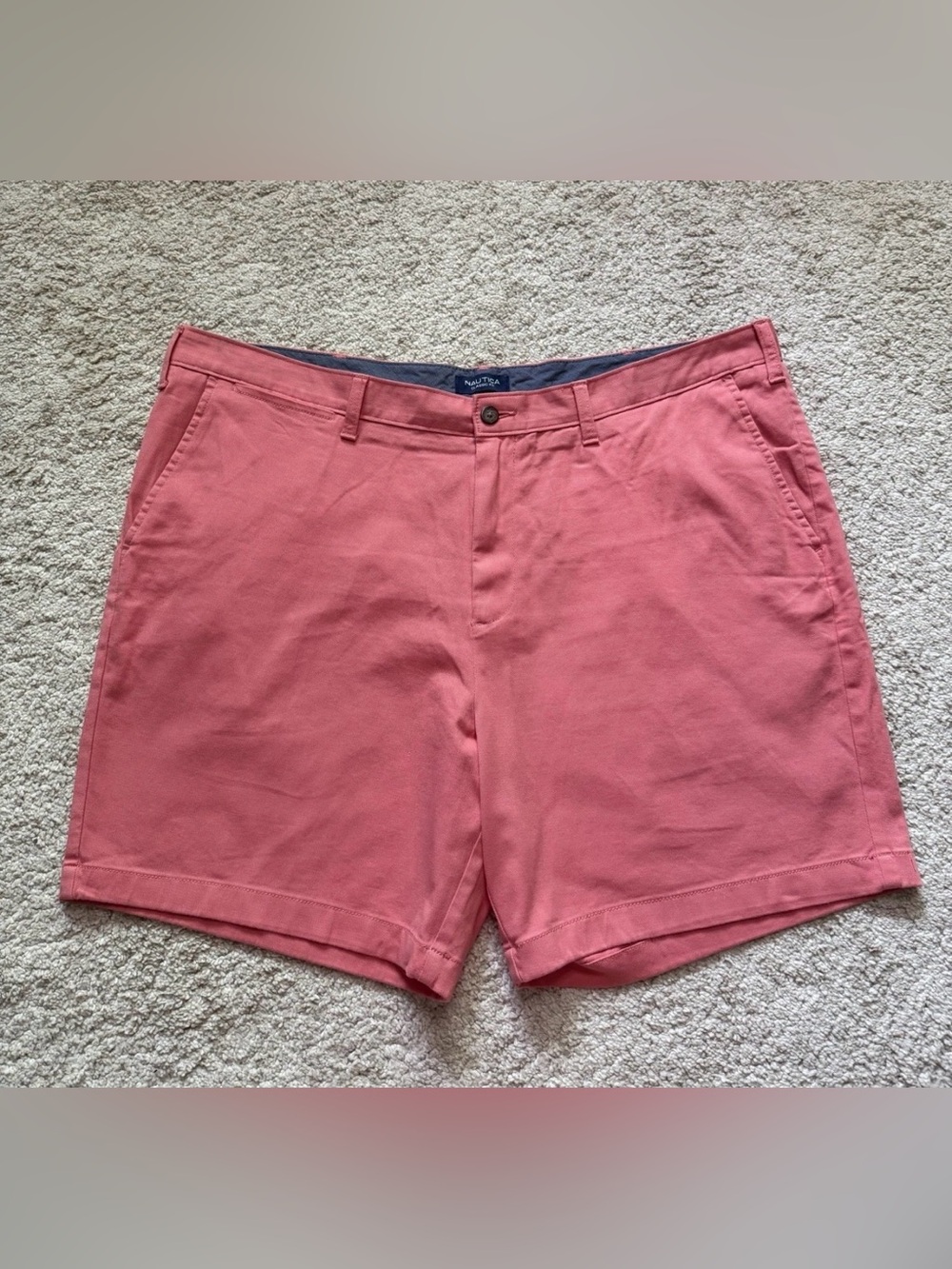 Nautica Men's Coral Shorts - Flat Front Cotton